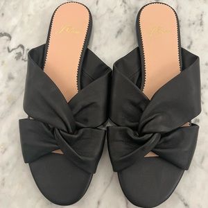 J. Crew Twisted Knot Sandals in Soft Leather